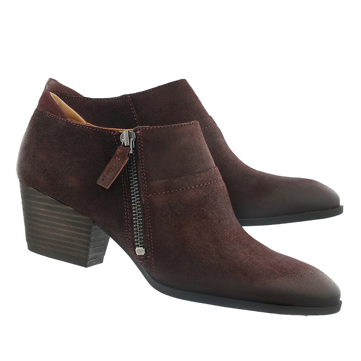 Lds Greco brunello zip up casual heel