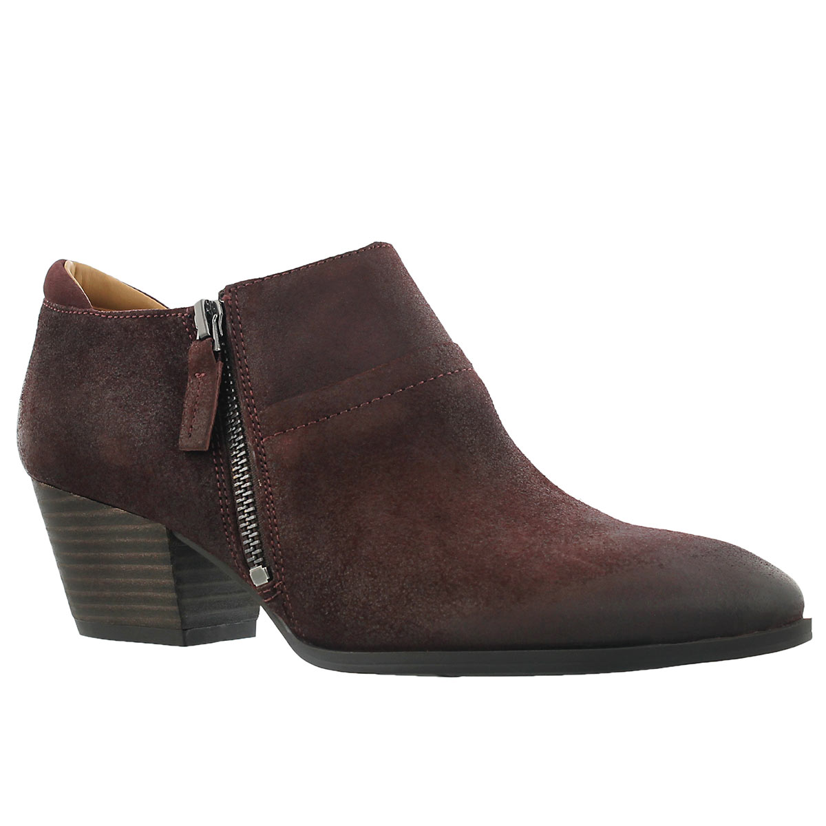 Lds Greco brunello zip up casual heel