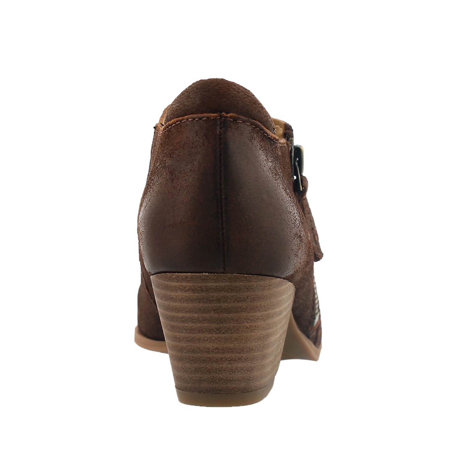 Lds Greco tan zip up casual heel