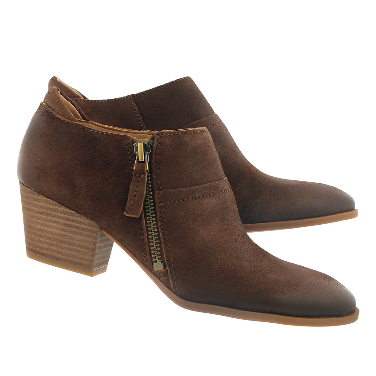 Lds Greco tan zip up casual heel