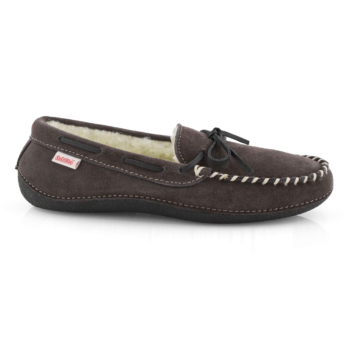 Mns Greg grey fleece lined moc