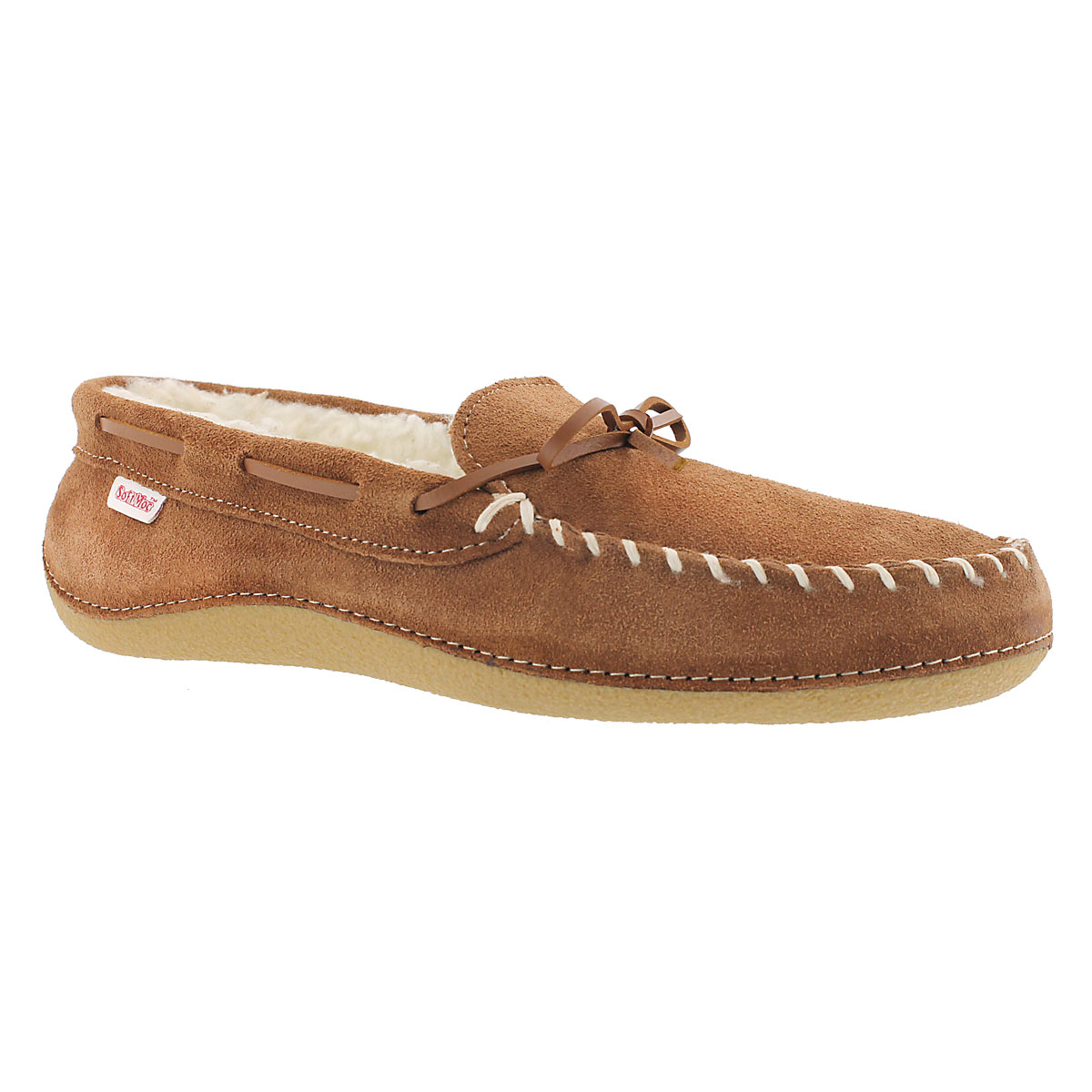 Men's GREG hazlenut fleece lined moccasins