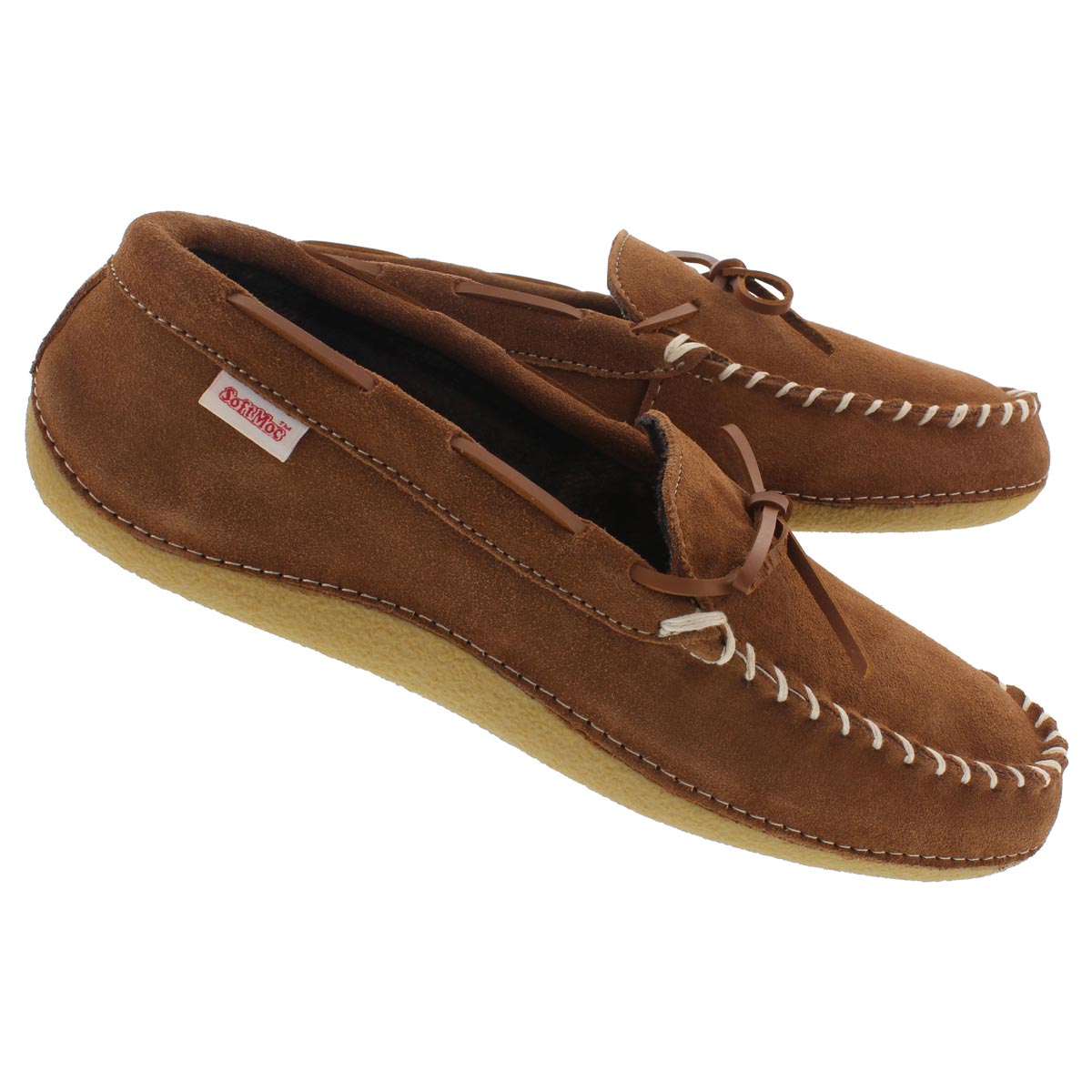 Mns Greg hazlenut plaid lined moc