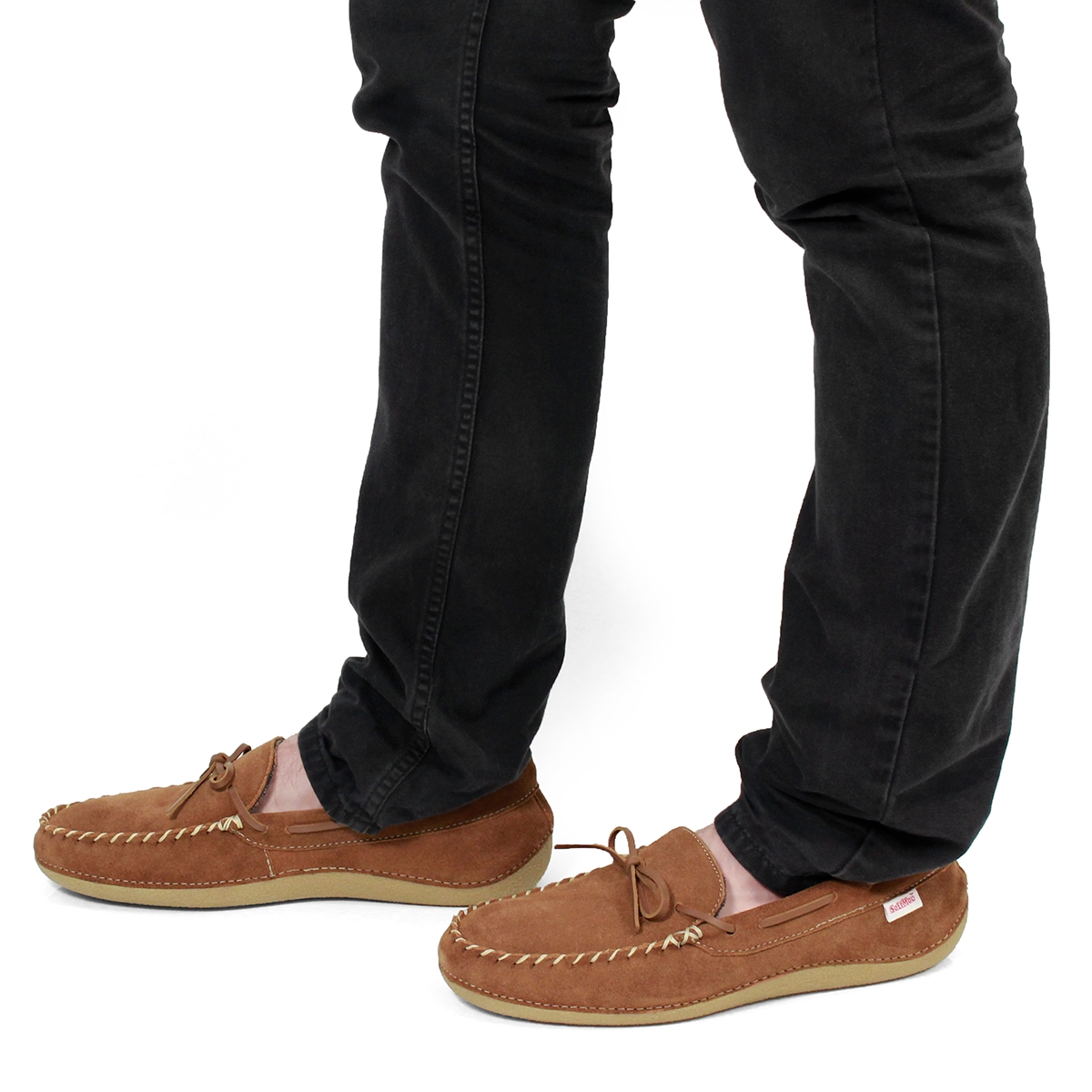 Mns Greg hazlenut plaid lined moc