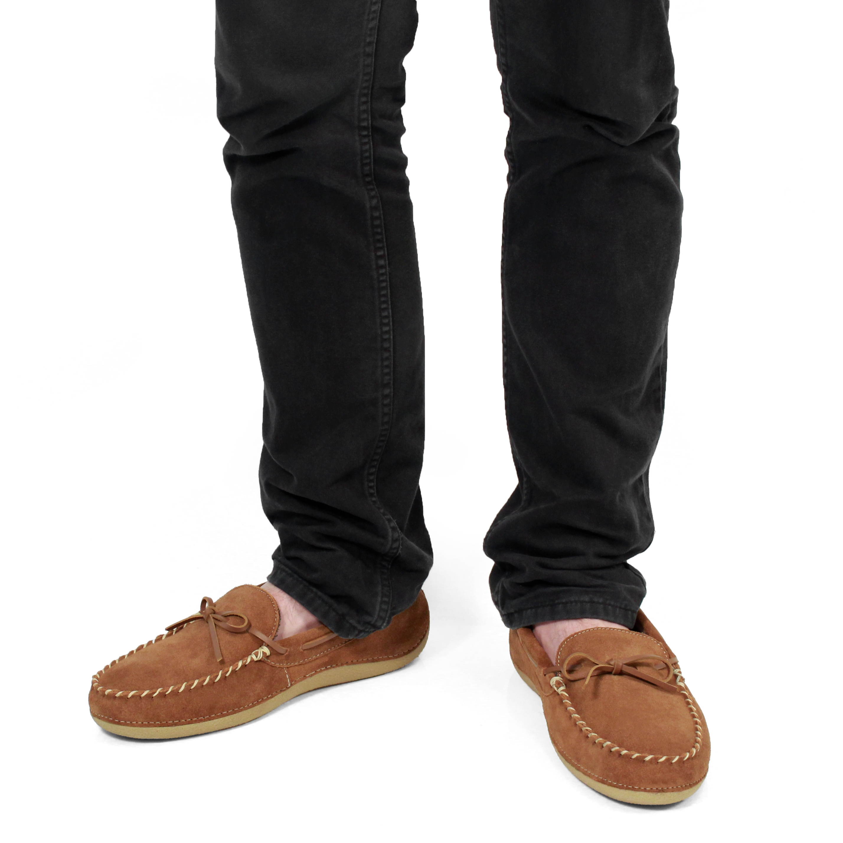 Mns Greg hazlenut plaid lined moc