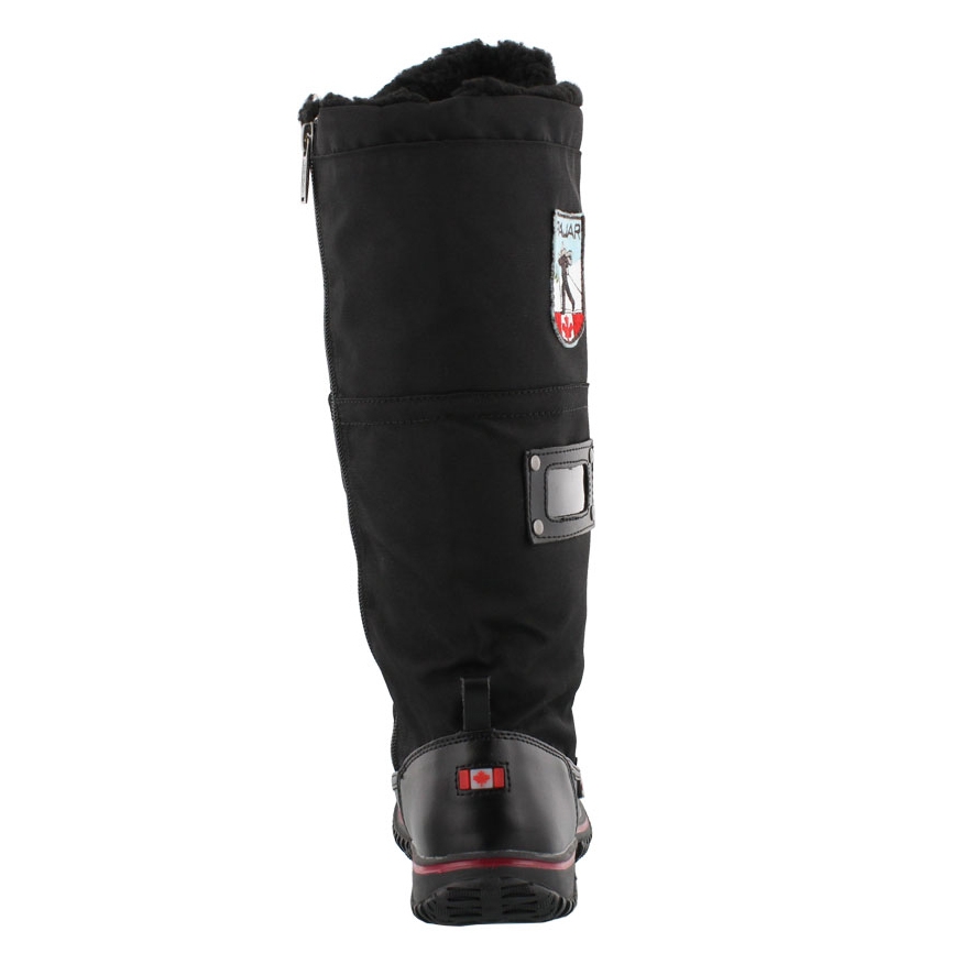 Lds Grip Zip blk nylon wtpf winter boot
