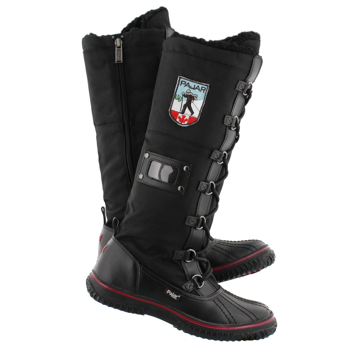 Lds Grip Zip blk nylon wtpf winter boot