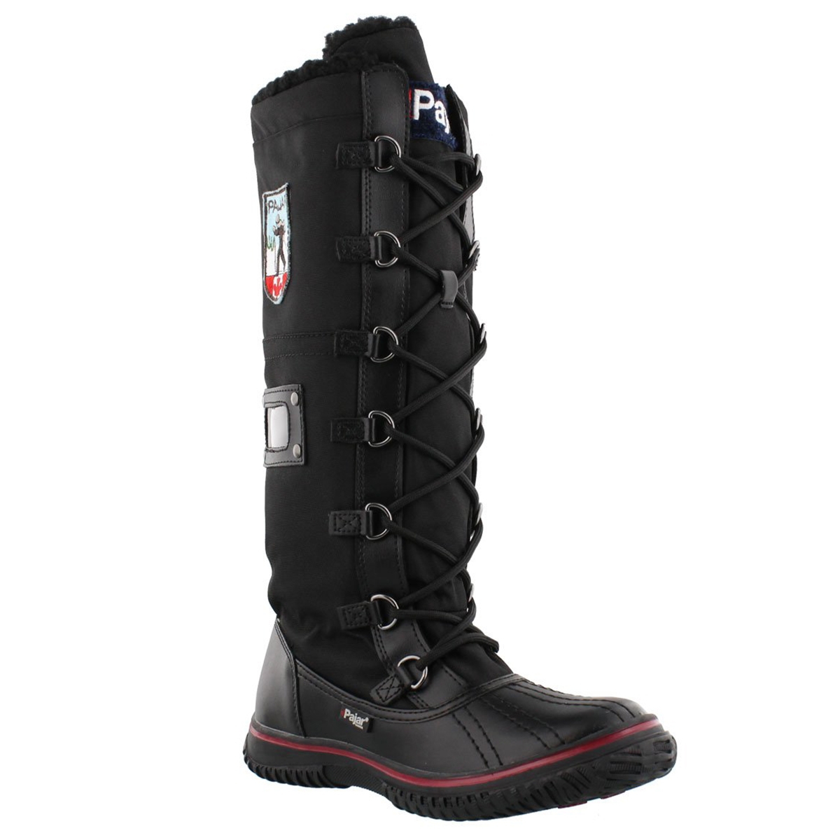 Lds Grip Zip blk nylon wtpf winter boot