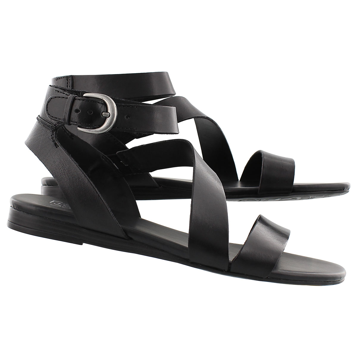 Lds Guster blk ankle strap casual sandal