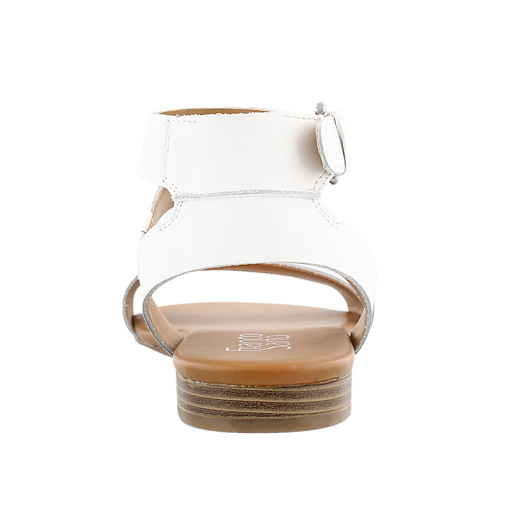 Lds Guster wht ankle strap casual sandal