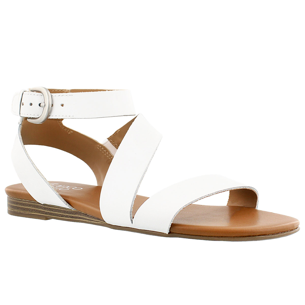 Lds Guster wht ankle strap casual sandal