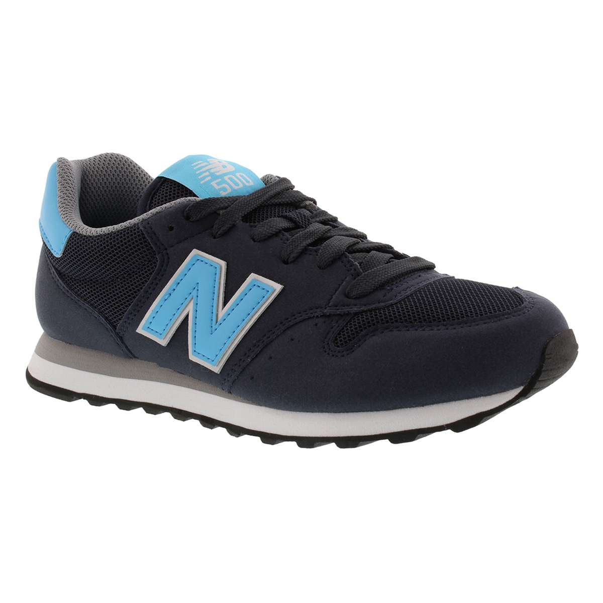 Women's 500 navy/multi suede lace up sneakers