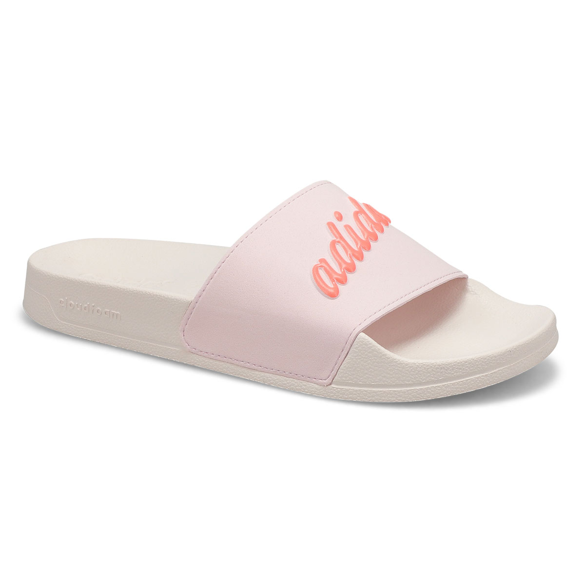 Womens Adilette Shower Slide Sandal - Pink/White