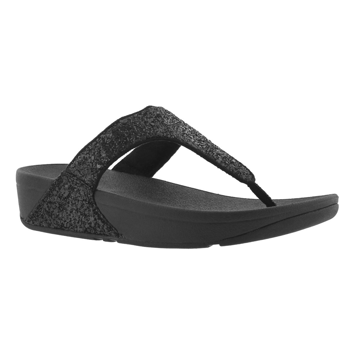 Women's GLITTERBALL TOE-POST blk thong sandals