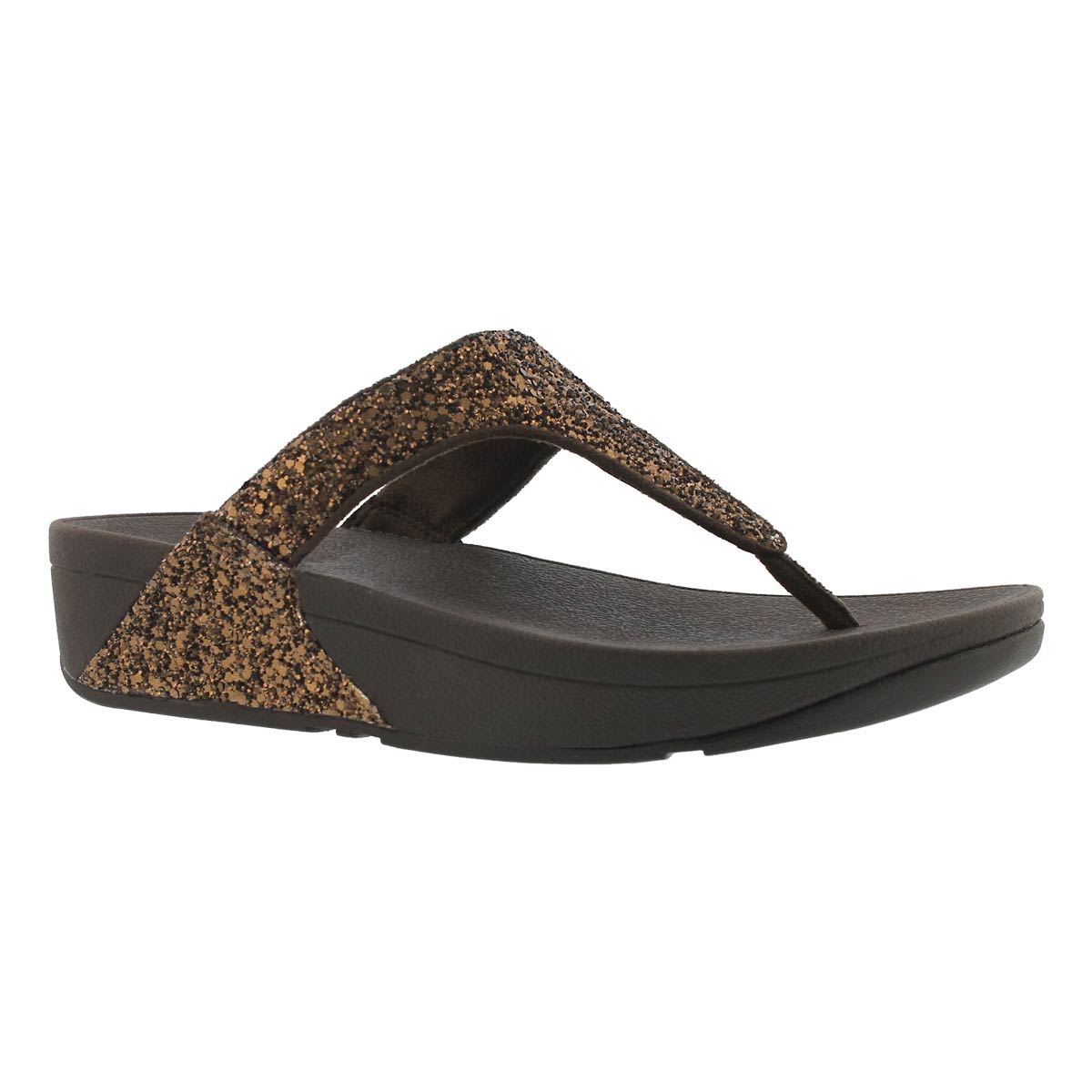 Women's GLITTERBALL TOE-POST bronze thong sandals