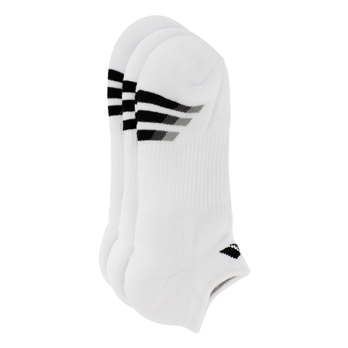 Mns Cushioned No Show wht sock -3pk