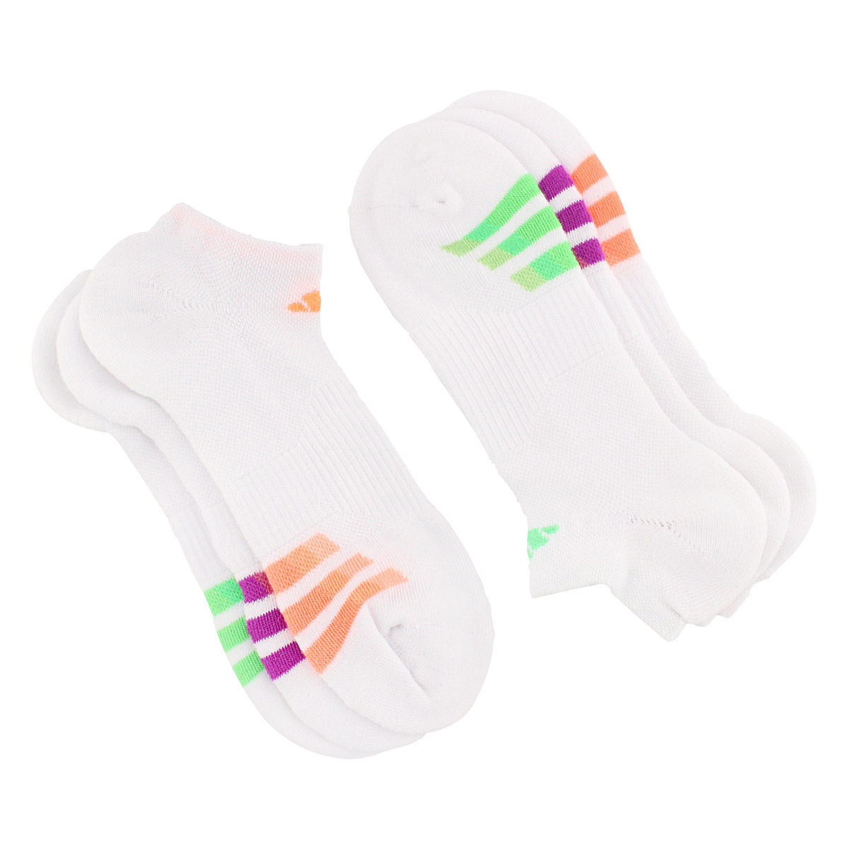 Women's CUSHIONED VARIEGATED white/mt socks - 3pk