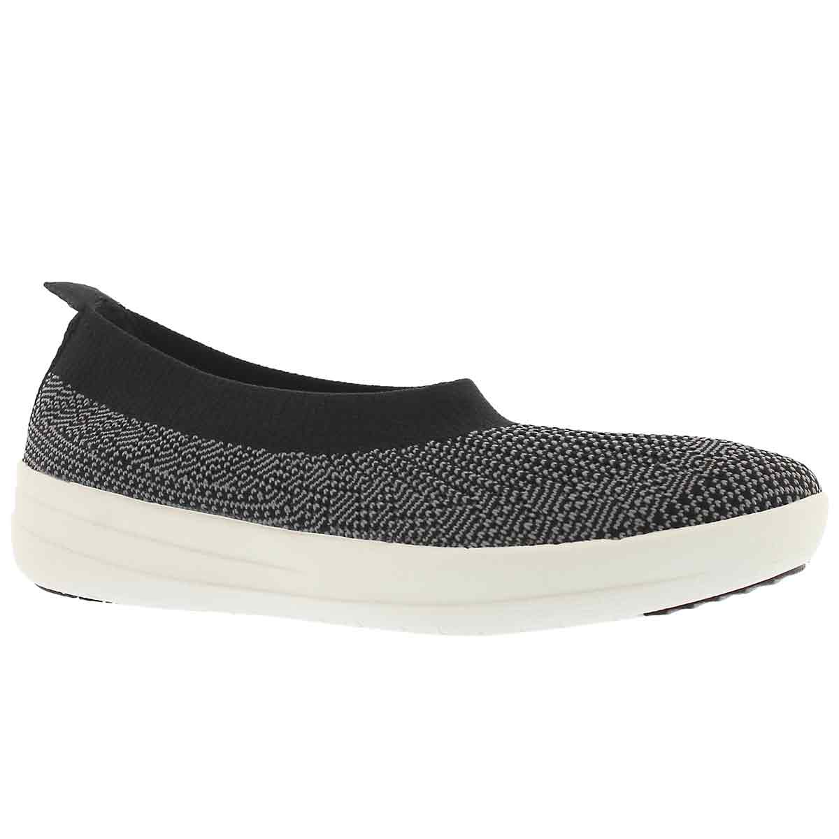 Women's UBERKNIT BALLERINA black walking shoes