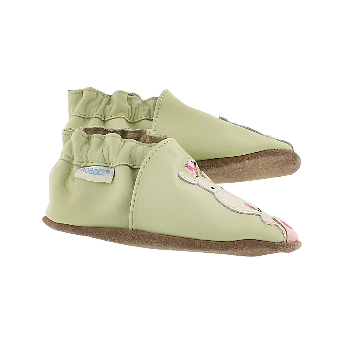 Inf Happy Hippos green soft slipper