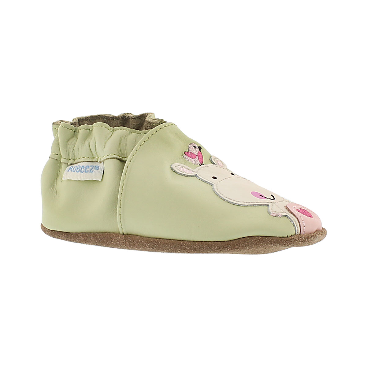 Inf Happy Hippos green soft slipper