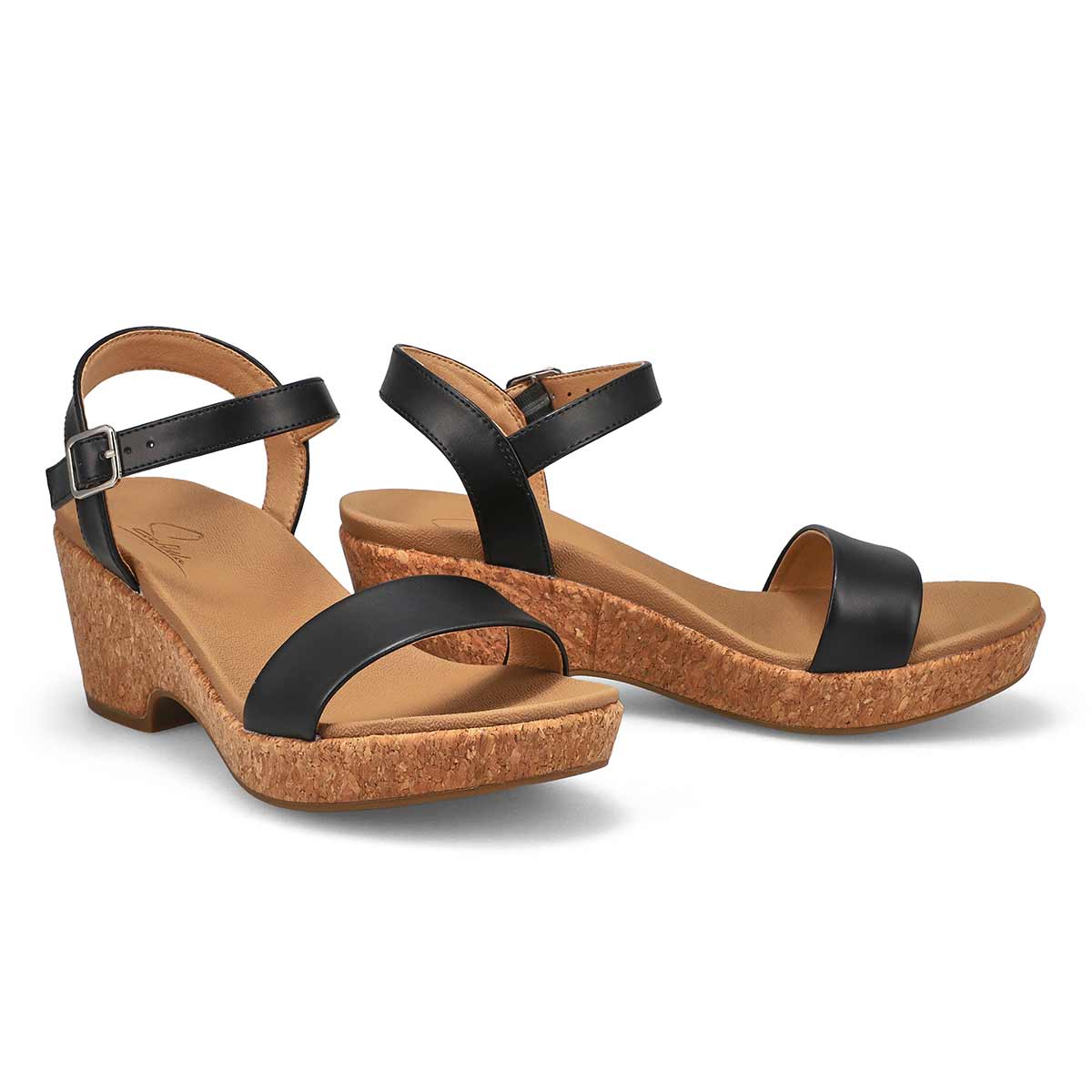 Womens Harley Wedge Sandal - Black