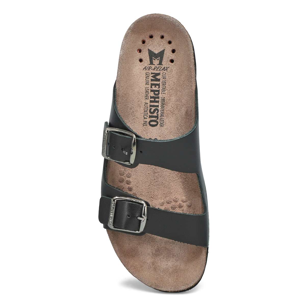 Lds Harmony black cork footbed slide