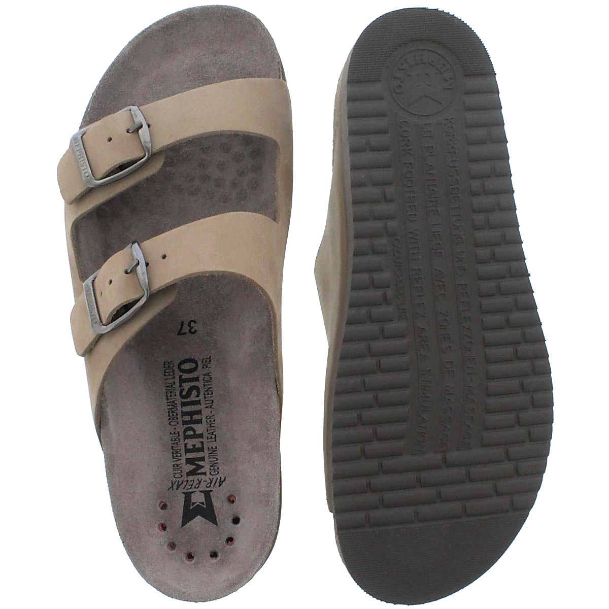 Lds Harmony beige cork footbed slide