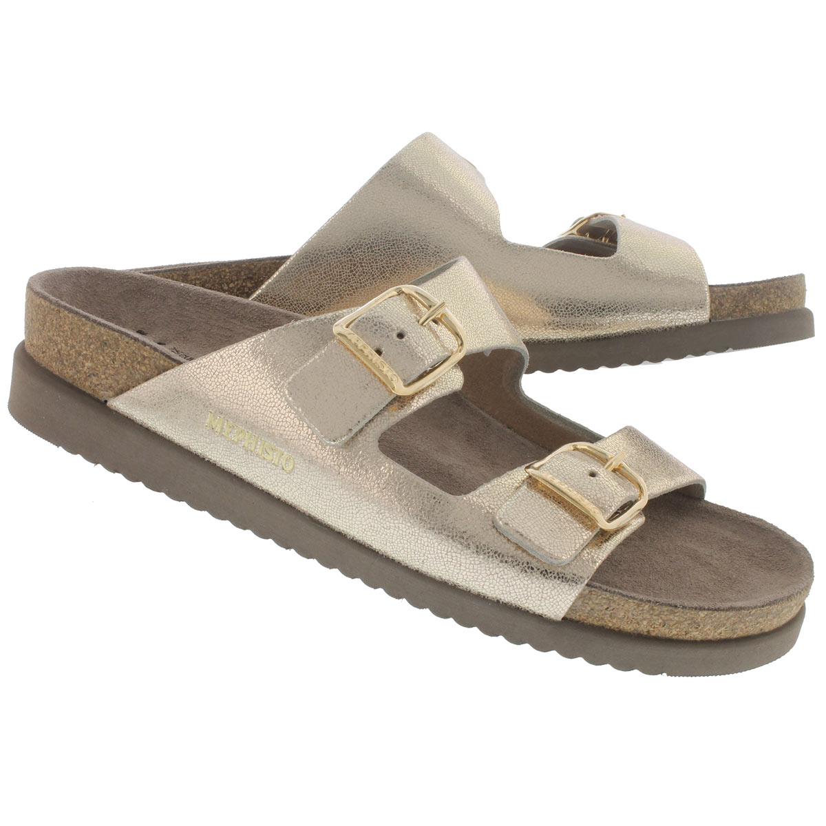 Lds Harmony platinum cork footbed slide
