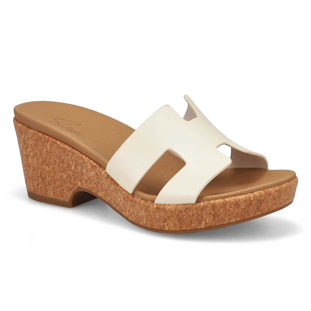 Womens Harper Wedge Sandal - Cream