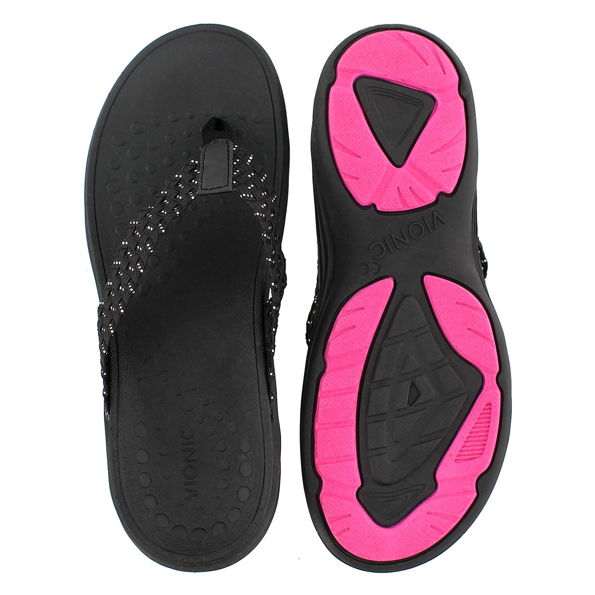 Lds Hazel blk arch support thong sandal
