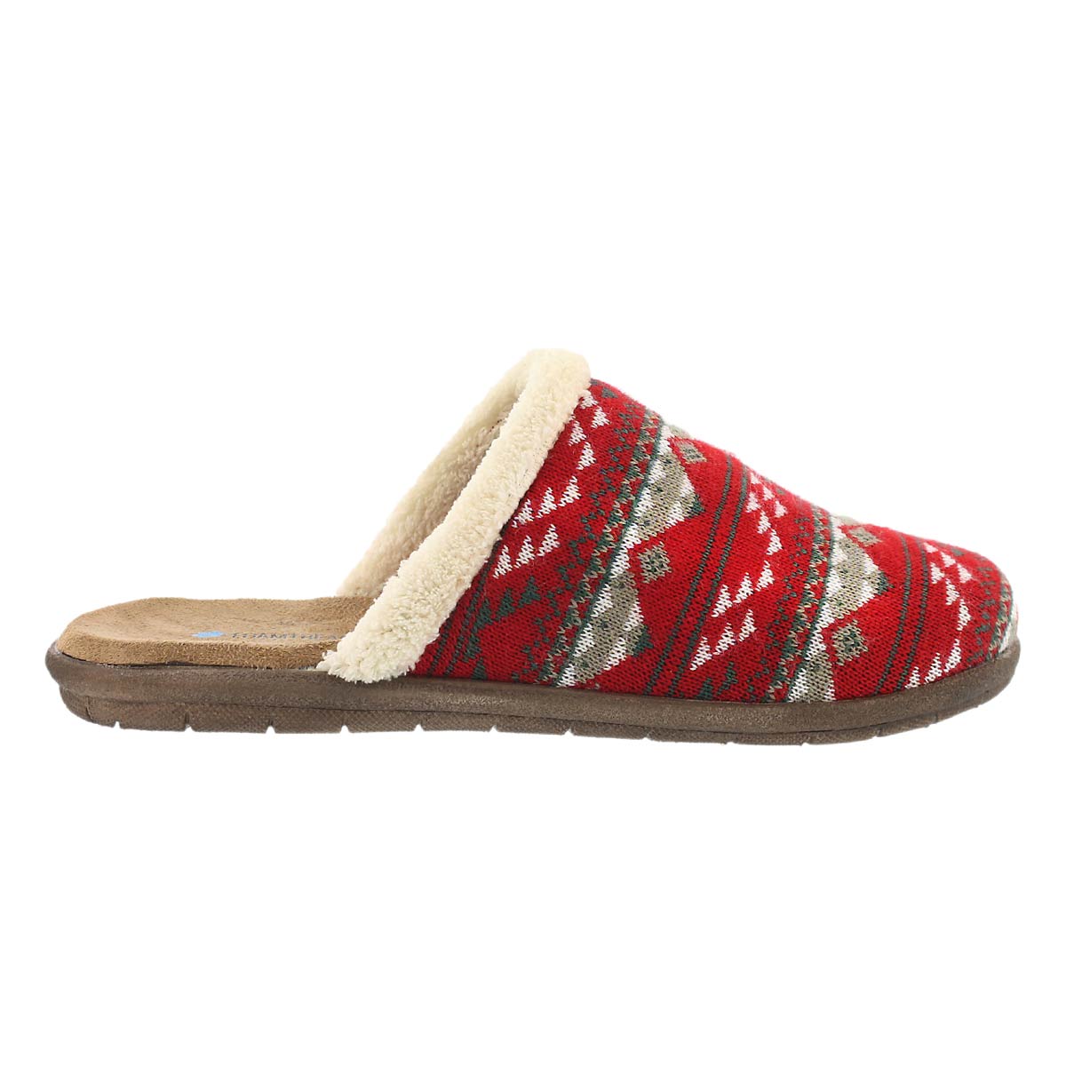 Lds Hazel red open back slipper