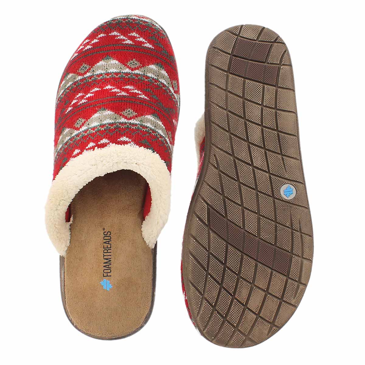 Lds Hazel red open back slipper