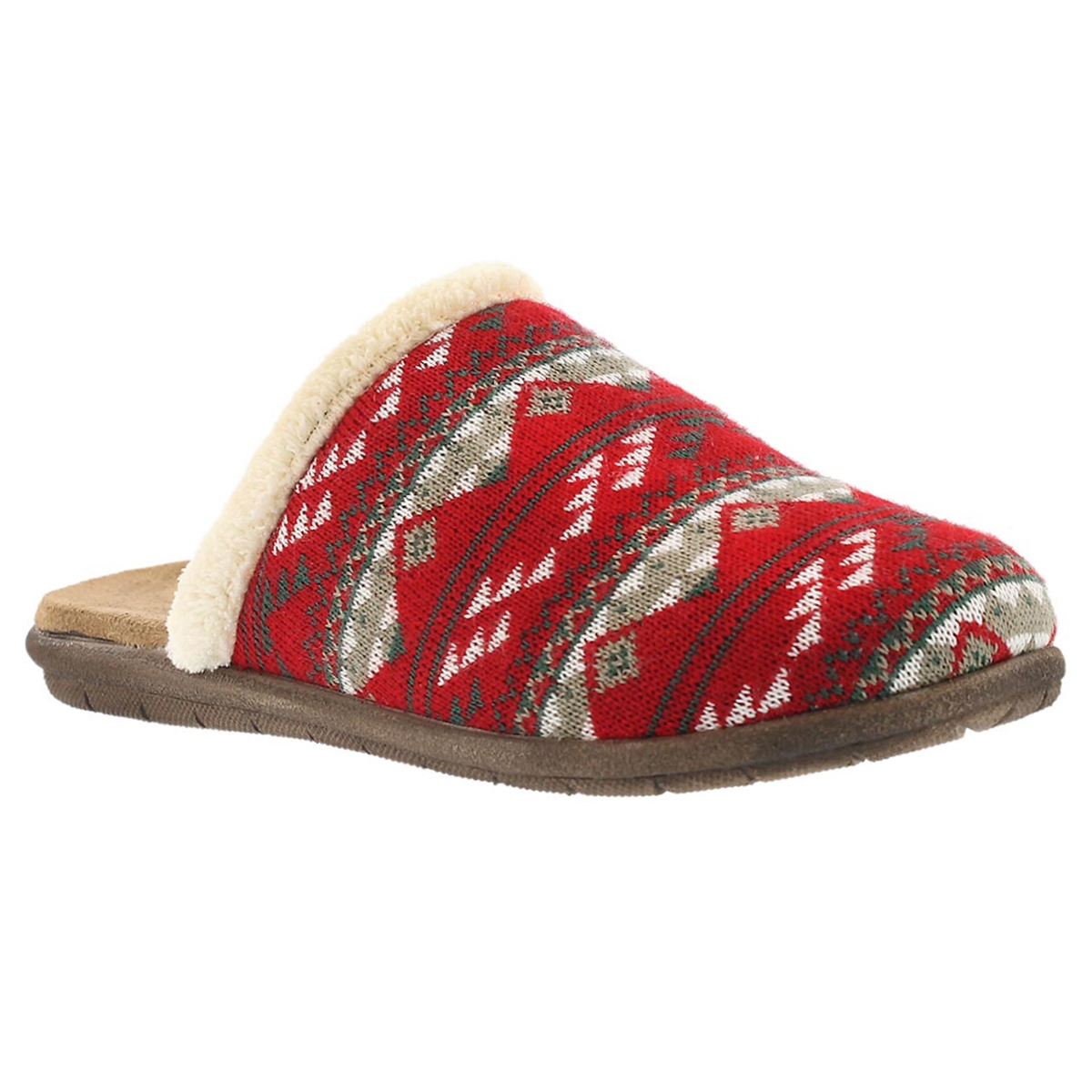Lds Hazel red open back slipper