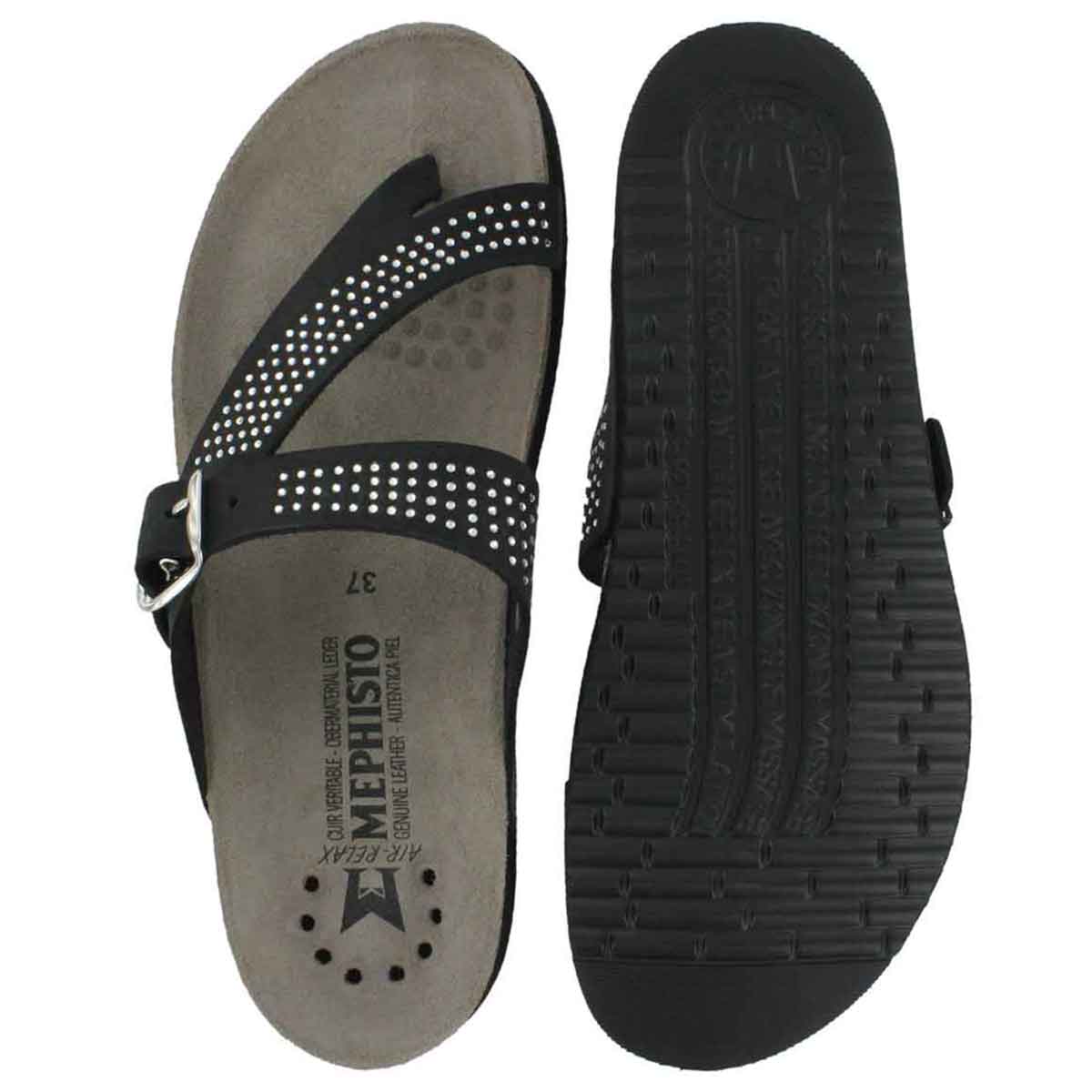 Lds Helen Spark blk nubck footbd thng