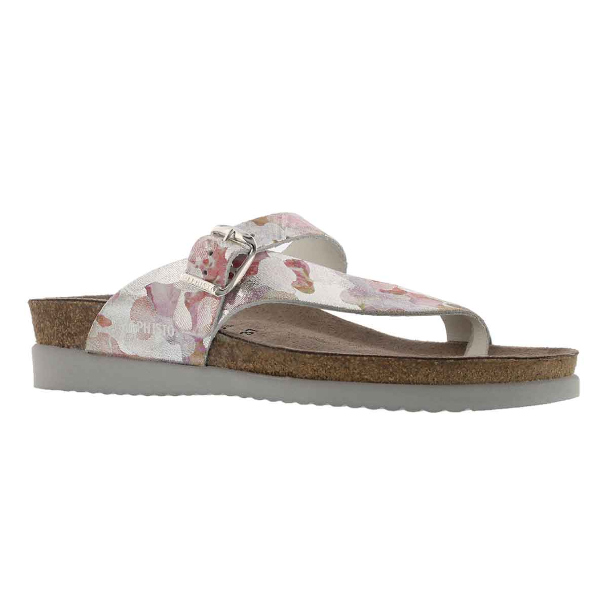Women's HELEN pink cork footbed thongs