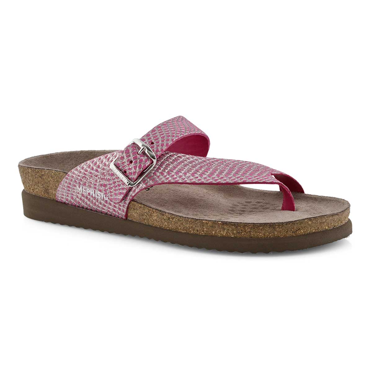 Lds Helen pnk cuba footbed toe loop