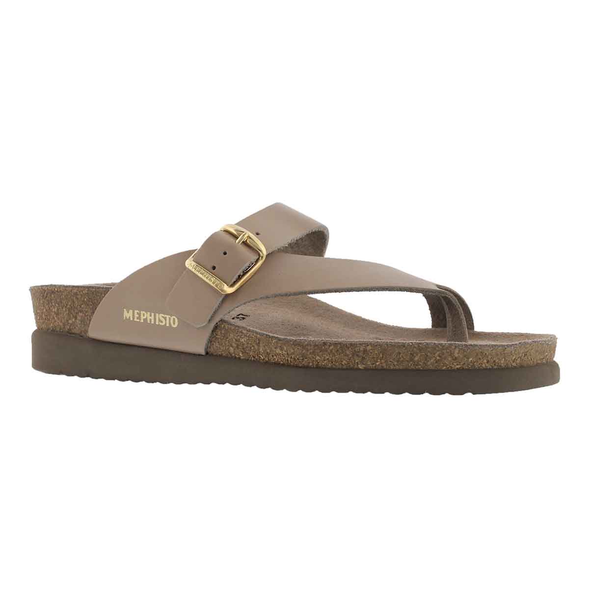 Women's HELEN beige cork footbed thongs