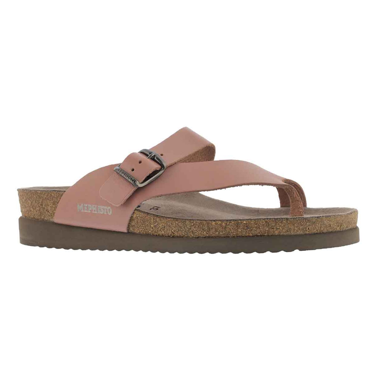 Women's HELEN old pink cork footbed thongs