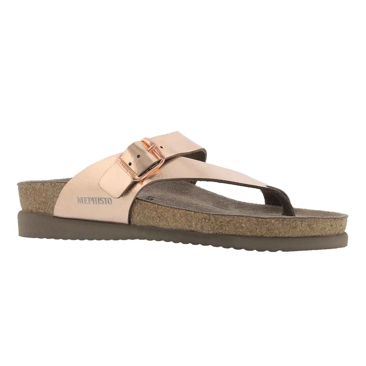 Women's HELEN pink star cork footbed thongs