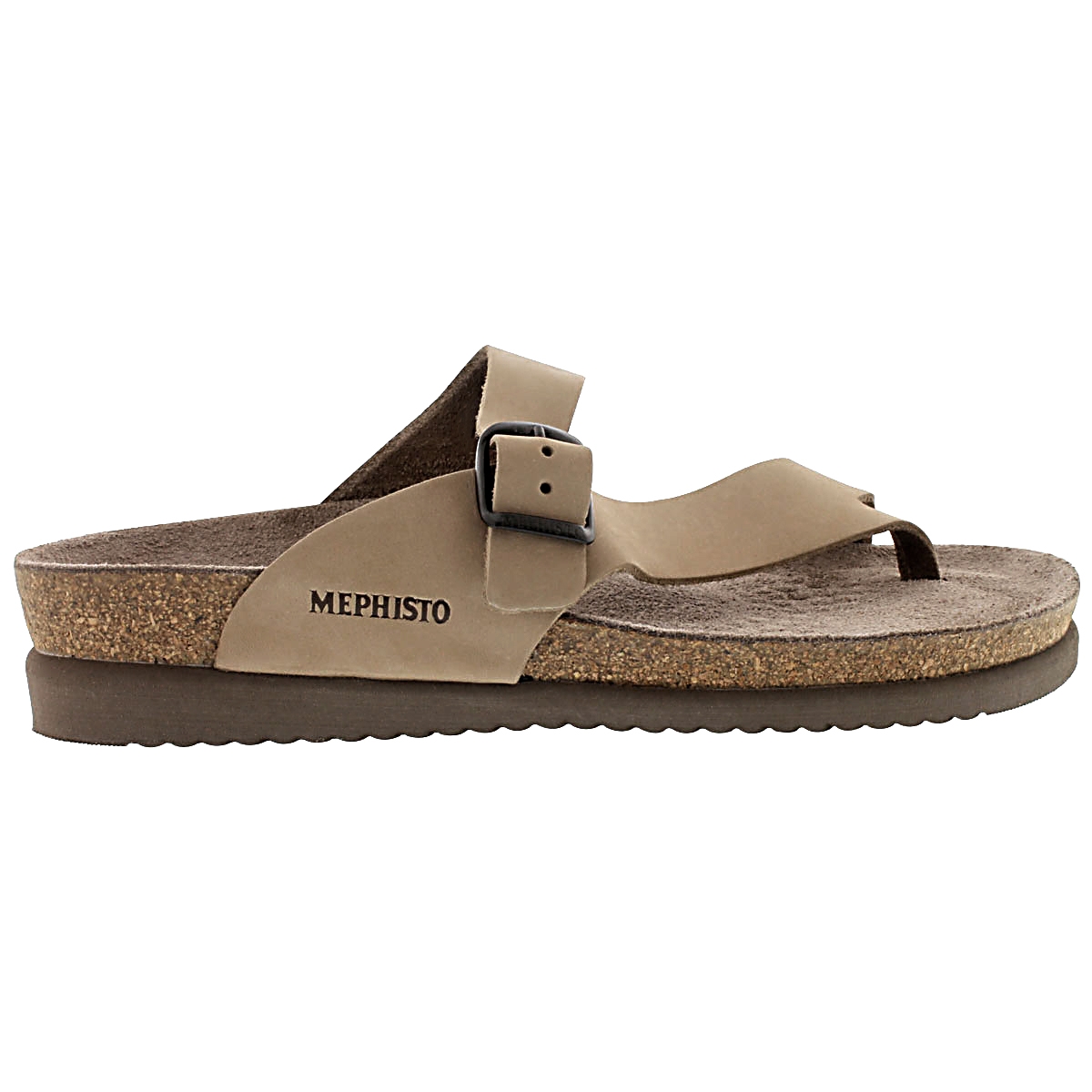 Lds Helen light beige cork footbed thong