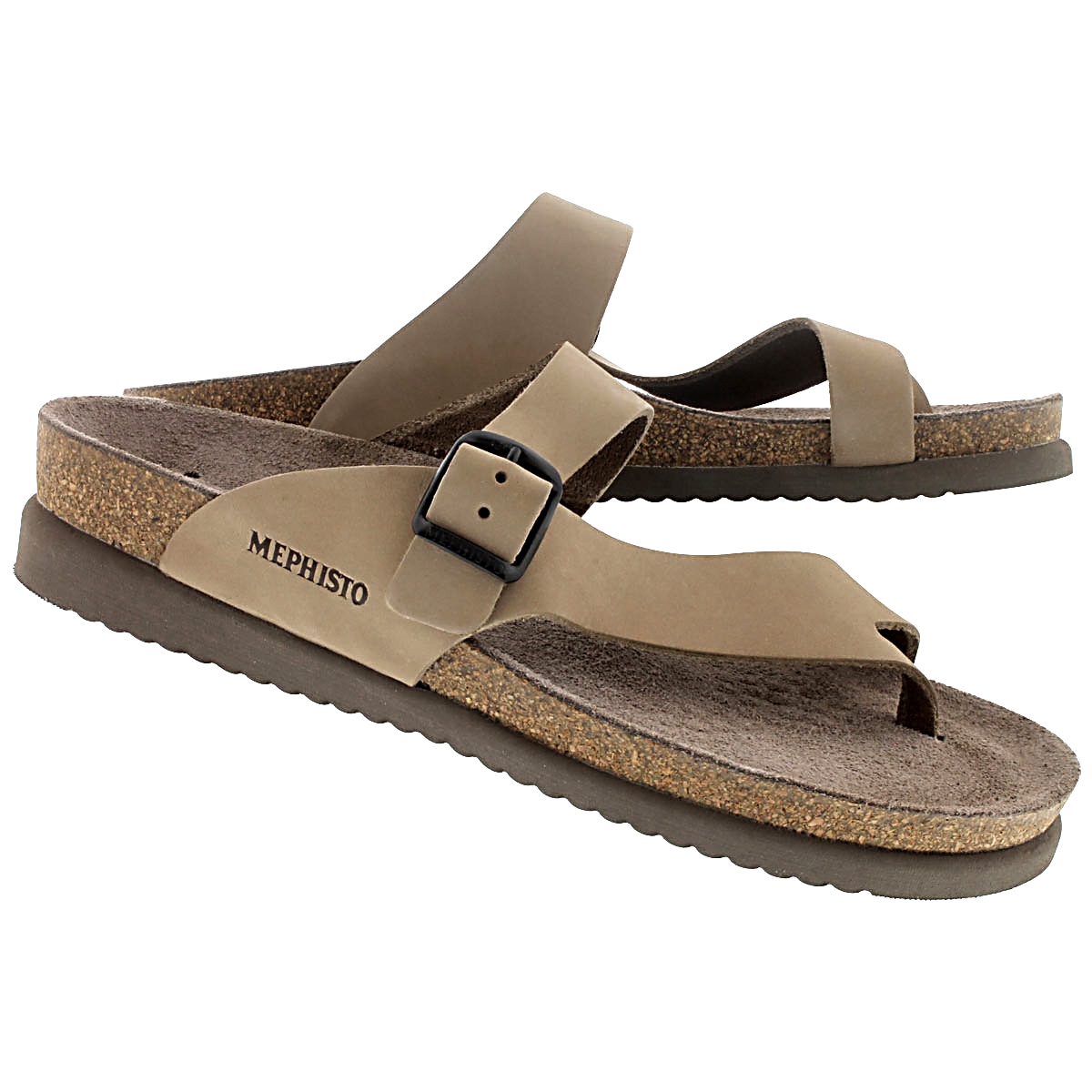 Lds Helen light beige cork footbed thong