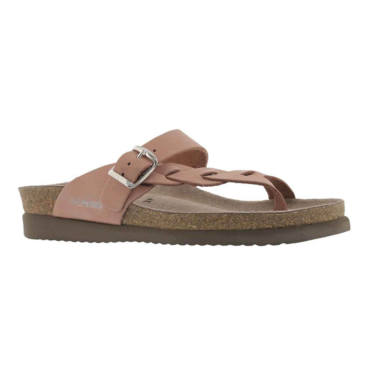 Women's HELEN TWIST pink cork footcork thongs