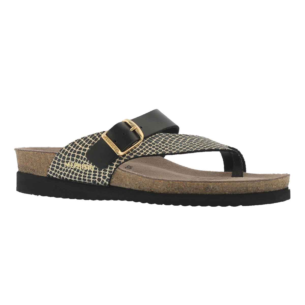 Women's HELEN MIX cuba/black cork footbed thongs
