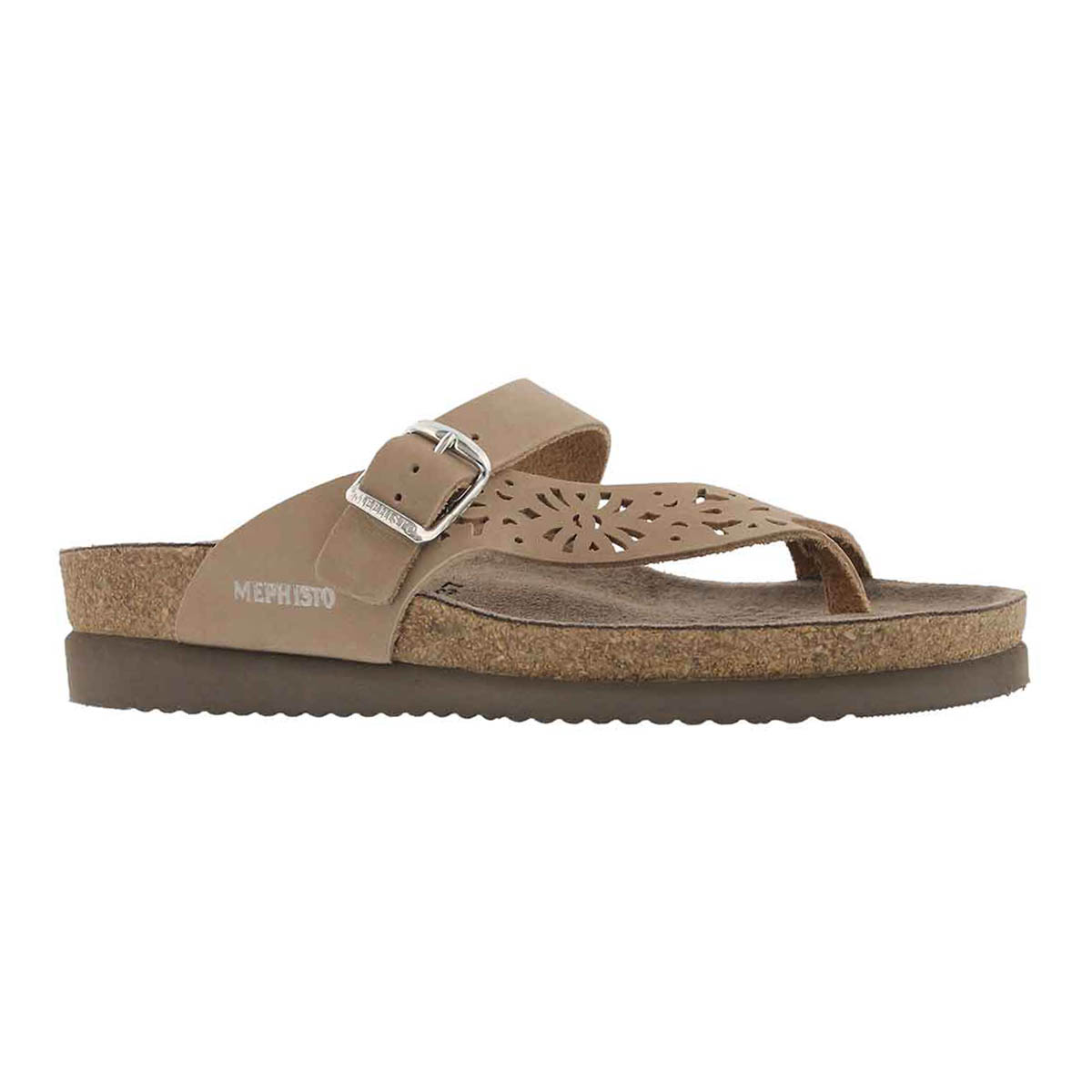 Lds Helen Perf taupe cork footbed