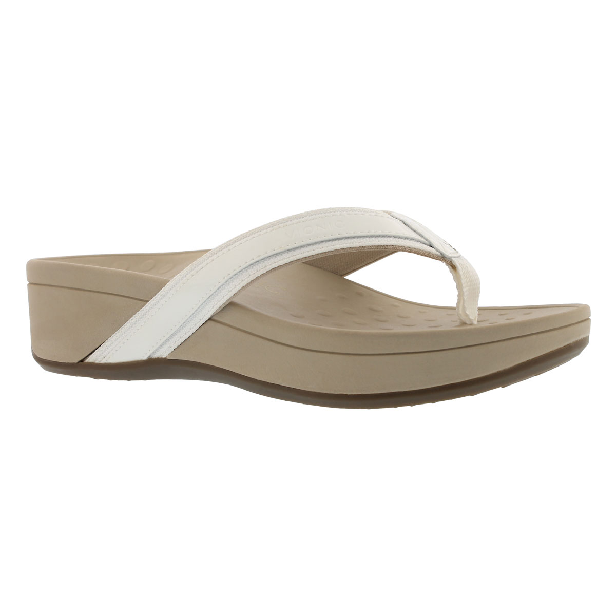Women's HIGH TIDE white arch support wdg sandals