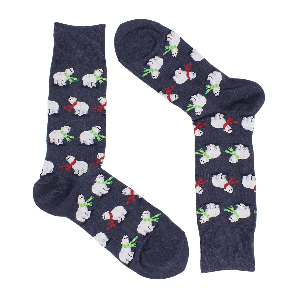 Men's POLAR BEARS grey printed socks