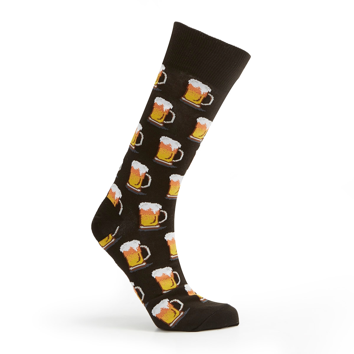 Mns Beer black printed sock