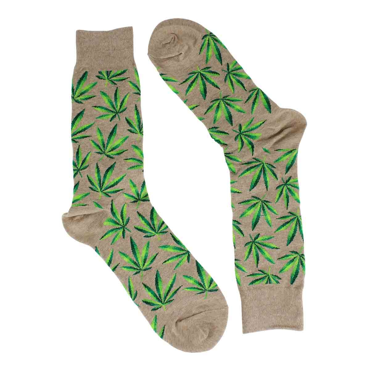 Mns Marijuana hemp printed sock