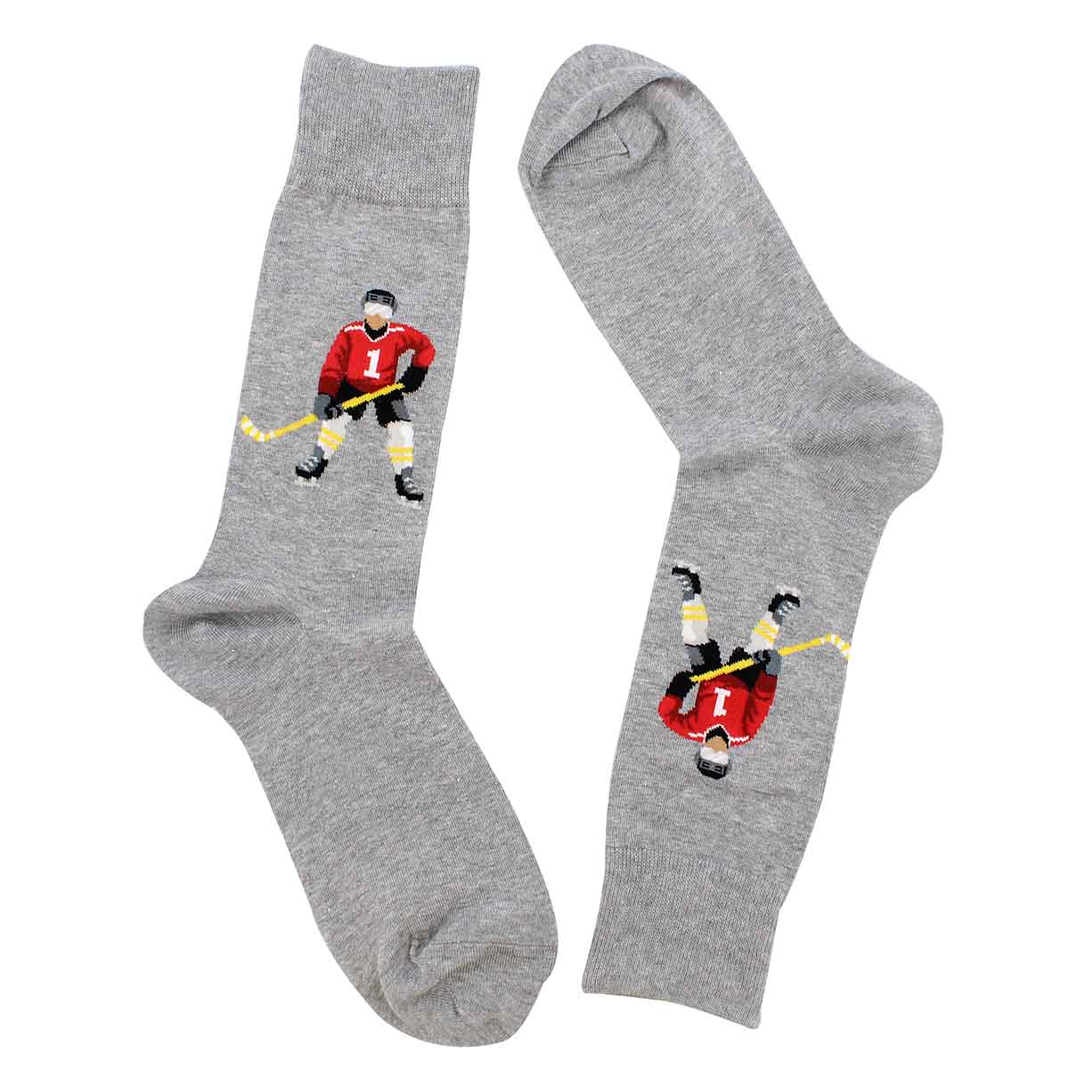 ChaussetteHockey Player,gris,imprimé,hom
