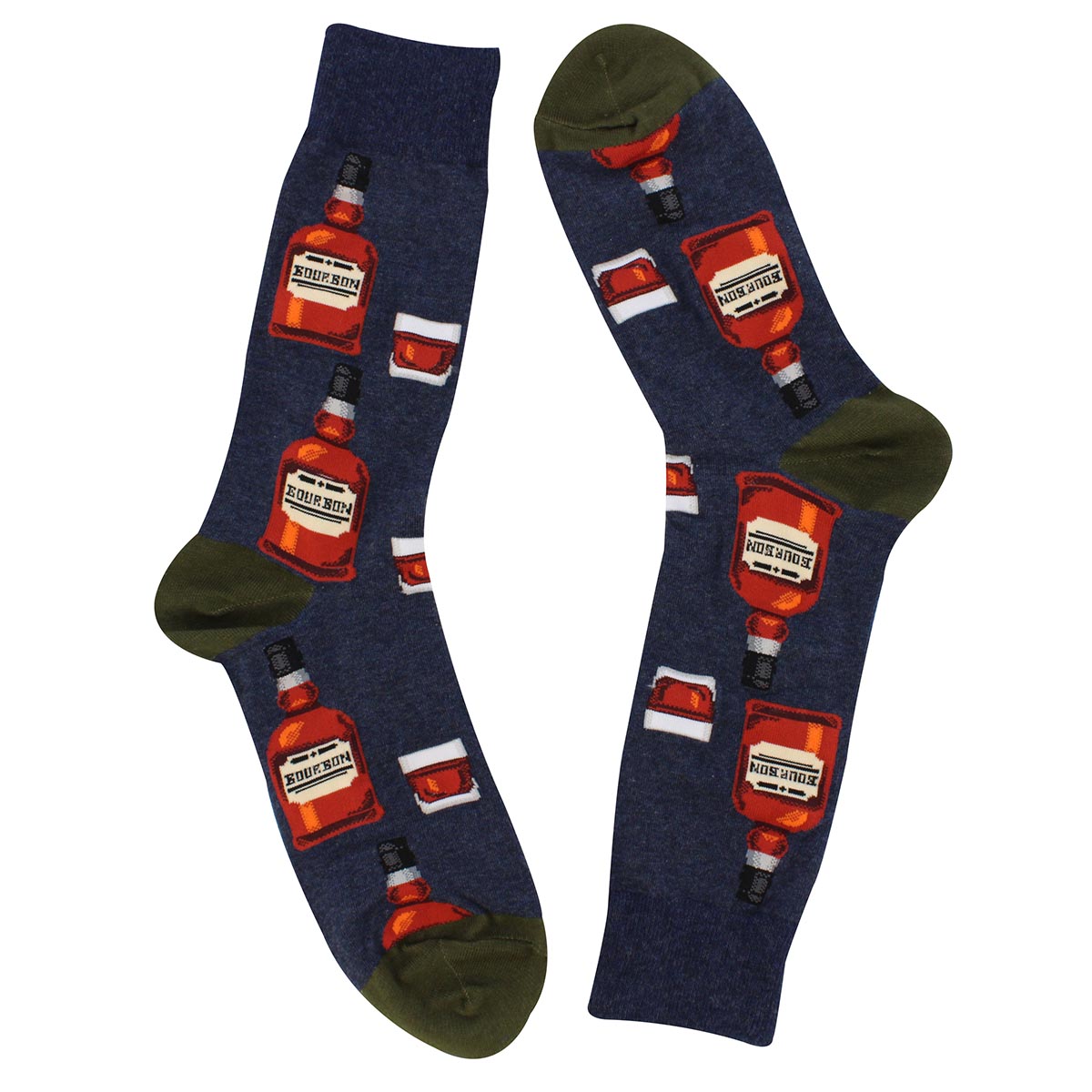 Mns Bourbon denim printed sock